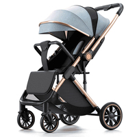Poussette Bébé Luxe Légère et Réversible en Gros, Poussette Compacte Pliable pour Bébé, Landau de Voyage