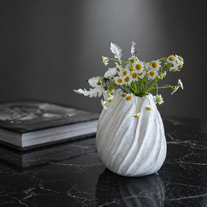 <span class=keywords><strong>Vasi</strong></span> Moderni in Ceramica Bianca con Decorazioni Floreali per Interni di JiMu - Product Image 4
