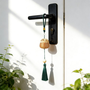 Handmade Bamboo <b>Wind</b> <b>Chime</b> Woven Sachet Car Ornament Bag Pendant Cultural Gift Decorative Item For Home Or Office Use - Product Image 1