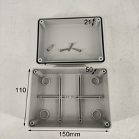 Boîtier de jonction électrique étanche en plastique ABS DE161277 160x120x77mm Gris pour projets extérieurs