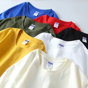 Tùy Chỉnh In Trọng Lượng Nặng Hữu Cơ 230gsm 100% Cotton T-Shirt Drop Vai Quá Khổ Của Nam Giới Xl/XS Kích Thước Với Logo Mô Hình - Product Image 1