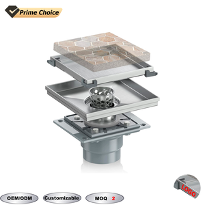 Base <span class=keywords><strong>de</strong></span> vidange <span class=keywords><strong>en</strong></span> <span class=keywords><strong>PVC</strong></span> carrée <span class=keywords><strong>en</strong></span> acier inoxydable 304 brossé, haute capacité, passoire à cheveux, insert <span class=keywords><strong>de</strong></span> vidange <span class=keywords><strong>de</strong></span> sol pour salle <span class=keywords><strong>de</strong></span> bain - Product Image 1