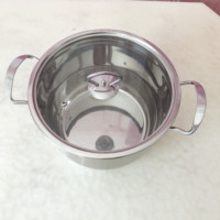 10PCS Set Peralatan Masak Korea Modern dari Baja Tahan Karat dengan Tutup Kaca, Bersertifikasi CE, Aman untuk Mesin Cuci Piring