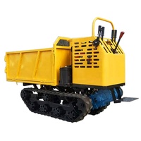 Mini-dumper électrique sur chenilles avec benne de chargement, pompe hydraulique et service d'expédition rapide