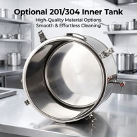 Conteneur alimentaire isotherme commercial en acier inoxydable 20-98L, chauffe-plat de buffet 24h, seau thermique avec couvercle pour la restauration