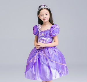 Mignon cosplay fantaisie sophia robe Dimanche de <span class=keywords><strong>carnaval</strong></span> fantaisie enfants costumes de scène pour bébé fée princesse <span class=keywords><strong>maquillage</strong></span> perfoman - Product Image 3