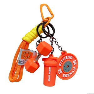 Porte-clés PVC Fitness en Gros d'Usine, Élégant Breloque de Sac Style Ins, Pendentif Haltère Kettlebell pour Couple Unisexe - Product Image 6