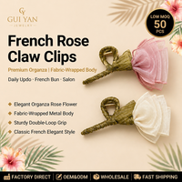 Jepit Rambut Model Bunga Tulip Premium Bahan Alloy, Jepit Rambut Model Shark untuk Anak Perempuan