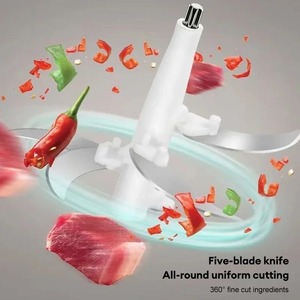 Electric Meat Mincer Grinder Stainless Steel <strong>Chopper</strong> 5L Food Processor Garlic Mud Maker Blender Large Capacity Kitchen Utensils - Product Image 3