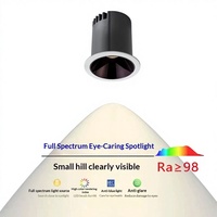 Projecteur LED encastré en aluminium à spectre complet, anti-éblouissement, pour hôtels et villas, éclairage mural intelligent sans lumière principale