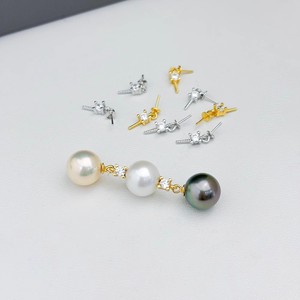 Accessoires de bijouterie en argent pur S925 style Reine, plateau en jade, connecteur multi-perles, artisanat en or K, pour création de bijoux DIY - Product Image 1