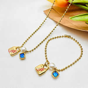 Conjunto <span class=keywords><strong>de</strong></span> <span class=keywords><strong>50</strong></span> <span class=keywords><strong>pulseras</strong></span> <span class=keywords><strong>de</strong></span> acero inoxidable y Circonia cúbica, joyería <span class=keywords><strong>de</strong></span> lujo, marca famosa, collar con llave <span class=keywords><strong>uno</strong></span>, HC, precio al por mayor - Product Image 3