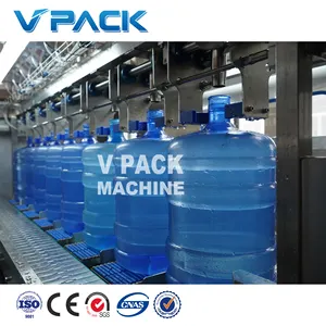 1200bph Complete 5 Gallon/20L Bottle Water Production Line Machinery Price/Automatic Linear Filling Machine For Large Barrels