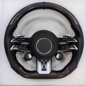 Volant de voiture pour Mercedes Benz GLA 200 GLB 250 GLA 45 GLE 350 GLS 450 G <span class=keywords><strong>350d</strong></span> <span class=keywords><strong>GLC</strong></span> 63 AMG SL 63 Volant en fibre de carbone - Product Image 3