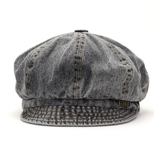 Gorra Newsboy de Mezclilla Henny para Mujer, Gorro de Ocho Paneles de Algodón Lavado, Estilo Vintage a la Moda - Product Image 2