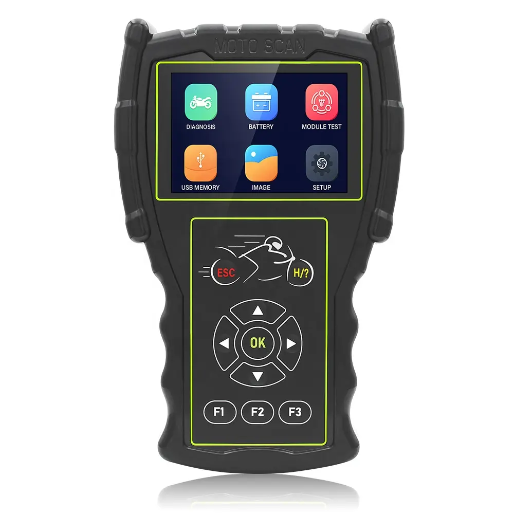 Scanner universal obd2 12v, ferramenta de diagnóstico para motocicletas, testador de bateria jdiag m100 pro, suporte para todas as motocicletas