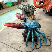 GECAI Modèle de crabe bleu robotique animatronique grandeur nature pour parcs d'attractions, animaux aquatiques pour parcs à thème océanique, à vendre