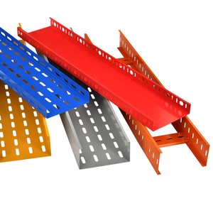Goulotte de câblage métallique en acier rainurée colorée, peinte par pulvérisation, ignifuge, ventilée, qualité supérieure garantie, OEM - Product Image 1