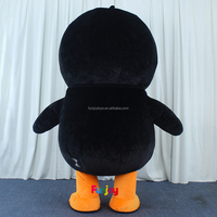 Costume de mascotte de pingouin réaliste en peluche gonflable pour les fêtes et les jeux en plein air jeu de fête déguisé vente en gros