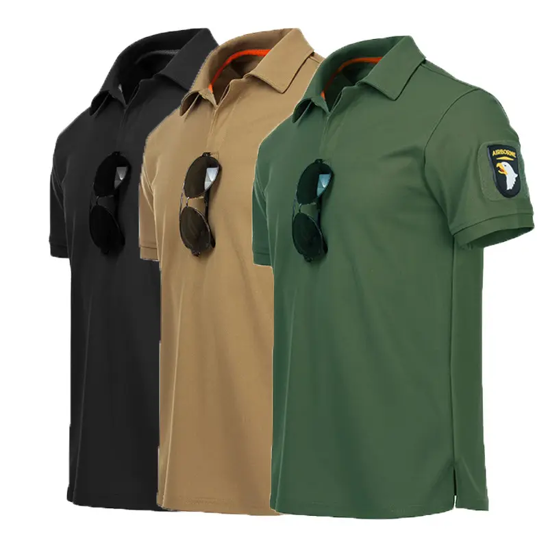 Tactical T-shirt short sleeve lapel polo shirt advertising shirt printed summer work clothes custom culture shirt class clothing