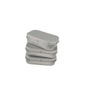Petite boîte en étain argentée à charnière, taille personnalisée, boîte en étain avec logo, emballage cadeau de Noël, boîte en métal, boîte de rangement pour bijoux fins, boucles d'oreilles - Product Image 2