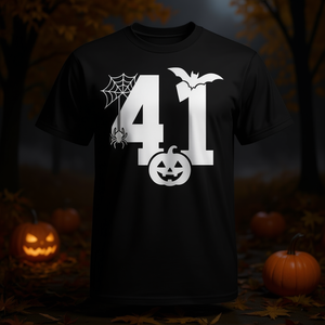 T-shirt Halloween 41 avec motif toile d'araignée, chauve-souris et citrouille pour la culture des mèmes Gen Alpha - Product Image 3