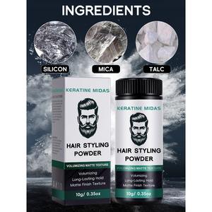 Marque privée OEM Poudre de coiffure pour hommes Produits pour cheveux de barbier Poudre de <span class=keywords><strong>cire</strong></span> Poudre de volume de fibre Tenue forte - Product Image 3