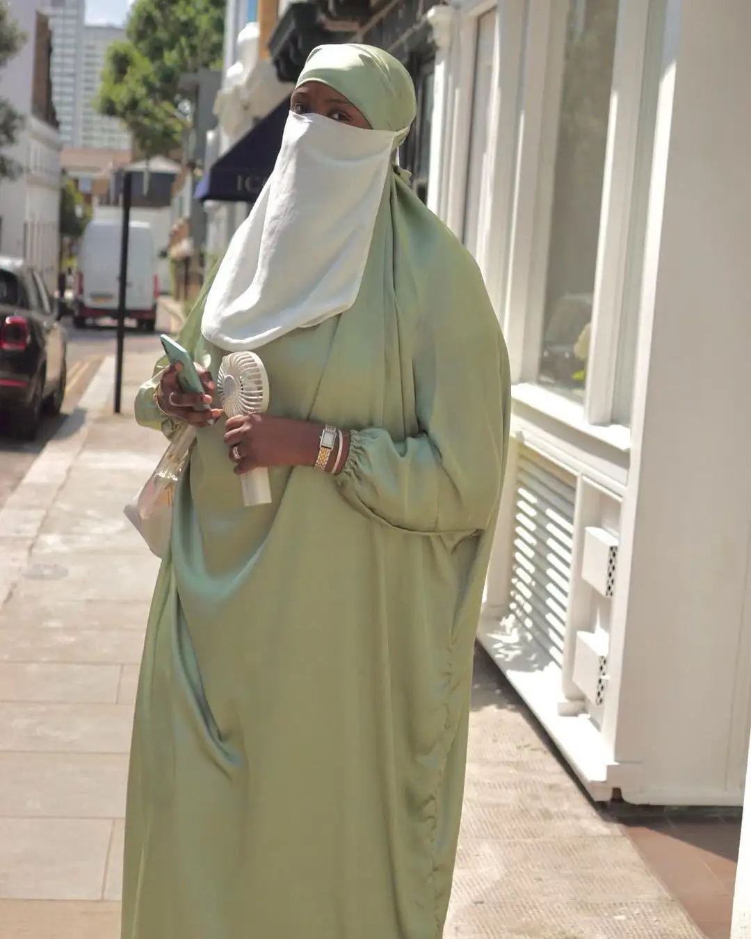 Doa Gaya Baru Gaun Satin Muslim Wanita Pakaian Abaya Di Dubai dengan Niqab Jijab