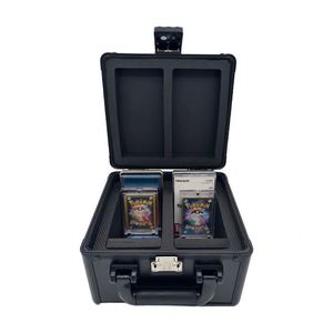 Factory Hot Sale Custom <b>Lock</b> <b>TSA</b> Aluminum Alloy ABS Card Box for Graded Card Display Table Game & Star Player Storage - Product Image 3