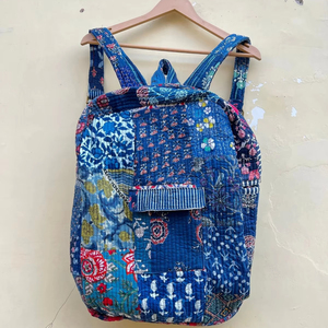 Bolsa de Viaje India Estilo Hippie, Bolso para Portátil, Bolso Escolar Colorido, Mochila de Algodón Hecha a Mano con Parches, Mochila Boho Acolchada para Festivales - Product Image 1