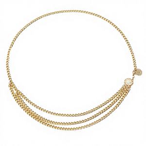 Cadena de Joyería Corporal de Lujo <span class=keywords><strong>para</strong></span> Mujer, Cadena Abdominal, Cinturón, Novedad 2026, Cadena Multicapa de Metal Plateado con Cuentas, Estilo Hip Hop - Product Image 1