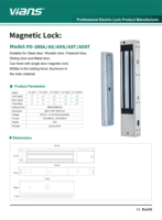 Système de contrôle d'accès VIANS PD MAGLOCK, serrure électromagnétique à porte simple, force de maintien de 600 lb (280 kg), 12 V