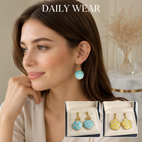 Anting-anting bunga rajutan tangan etnik vintage wanita, harga spesial, untuk hadiah pesta pernikahan elegan