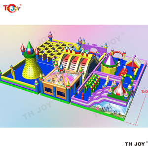 20x15m personnalisé grand parc gonflable commercial centre de divertissement familial funcity maison de rebond château gonflable - Product Image 5