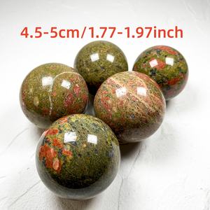 Vente en gros de sphères d'unakite de style bohème, pierre de cristal de guérison naturelle pour la décoration intérieure unique et les cadeaux de vacances - Product Image 6