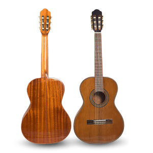 OEM/ODM/MQQ Guitare classique semi-acoustique en bois de qualité supérieure, corps en pin rouge massif brillant de 36 pouces, avec dos en acajou - Product Image 1