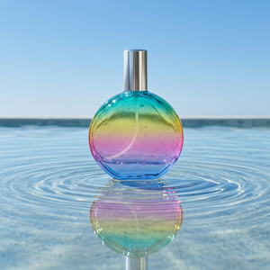 Bouteilles de parfum arc-en-ciel de pulvérisation en aluminium de couleur dégradée d'usine personnalisées bouteille en verre de parfum de 50ml - Product Image 1