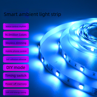 Nouvelles bandes lumineuses LED RGB COB SMD 5050 2835 intelligentes personnalisées de 10m, 20m, 30m, 50m avec télécommande et commande vocale