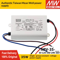 Fuente de Alimentación Meanwell para Pantallas LED APV-35 35W 5V 12V 15V 24V 36V Voltaje Constante Entrada 100-240V Electrónica