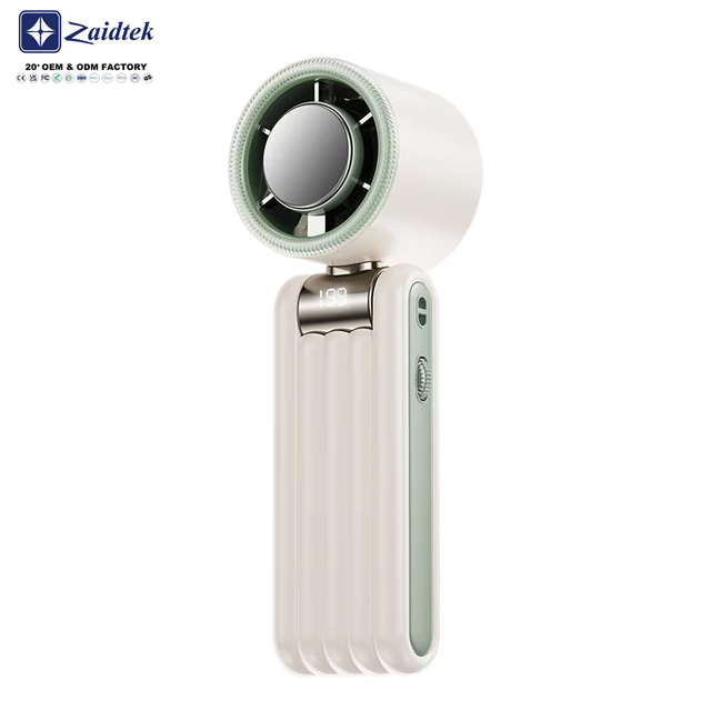 New Folding Refrigeration High-Speed Hand-Held Small Fan Brushless Ice Compress 100 Turbo Portable Outdoor Neck Fan Cooling Fan