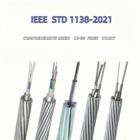 Kabel Serat Optik Komposit OPGW Struktur Multi Loose Tube Stranded, Kabel Ground, Kabel Wolf, Kabel Komunikasi Daya Udara