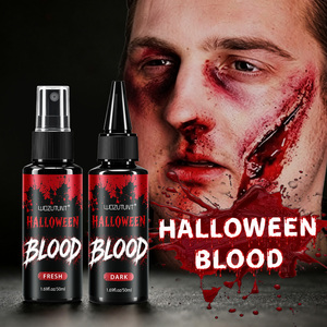 Suministros de <span class=keywords><strong>Halloween</strong></span>, Maquillaje de Sangre Líquida para Looks de Zombis y Vampiros, Efectos de Heridas en Dos Tonos, 50 ml - Product Image 2