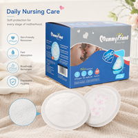 MummyFriend Coussinets d'allaitement jetables absorbants et respirants en 3D, en SAP, pâte de bois et tissu non-tissé soufflé à l'air chaud - 24/48 pièces