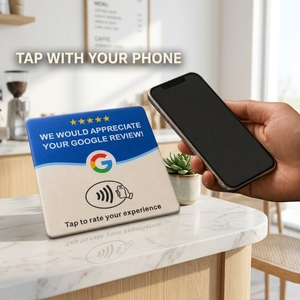 Tarjeta NFC 215 Programable para Reseñas de <span class=keywords><strong>Google</strong></span>, Estación NFC para Mesa, 13.56Mhz, Código QR Editable, Tarjeta de Transferencia - Product Image 5