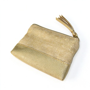 Jute Cosmetic <b>Bag</b> with Cotton Lining Zipper Large Capacity <b>Travel</b> <b>Women</b> Makeup Pouch Custom Logo - Product Image 2