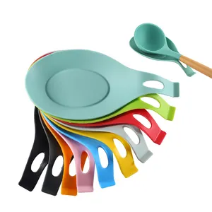 曼佳硅胶勺子厨房柜台勺子托餐具厨房锅铲、勺子、刷子、意大利调味饭