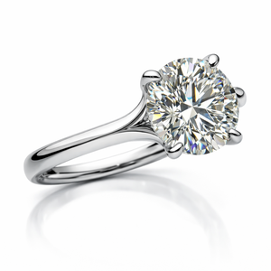 Anillo de Platino con Diamantes Cultivados en Laboratorio Clásico para Mujer, Joyería Fina Premium con Artesanía Refinada, Perfecto para Compromiso - Product Image 2