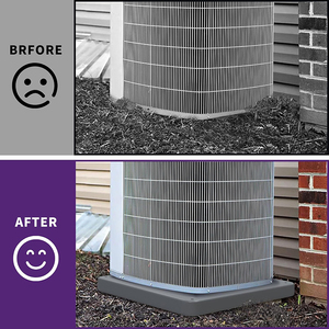 แผ่นรองคอนเดนเซอร์พลาสติกกันสั่นสะเทือนสำหรับเครื่องปรับอากาศแบบติดตั้งภายนอกอาคาร ยี่ห้อ YOD HVAC ขนาด 24*24 นิ้ว แบบแมนนวล - Product Image 6