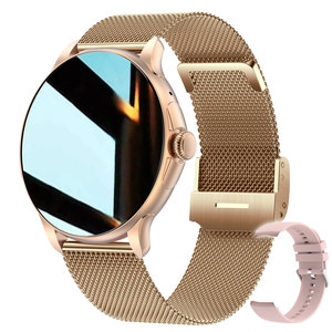 Smartwatch Para Mujer Reloj Inteligente Deportivo Pantalla amoled de 1,43 Mujere Hombre Deportivo Llamada Color De <span class=keywords><strong>La</strong></span> Correa oro - Product Image 1