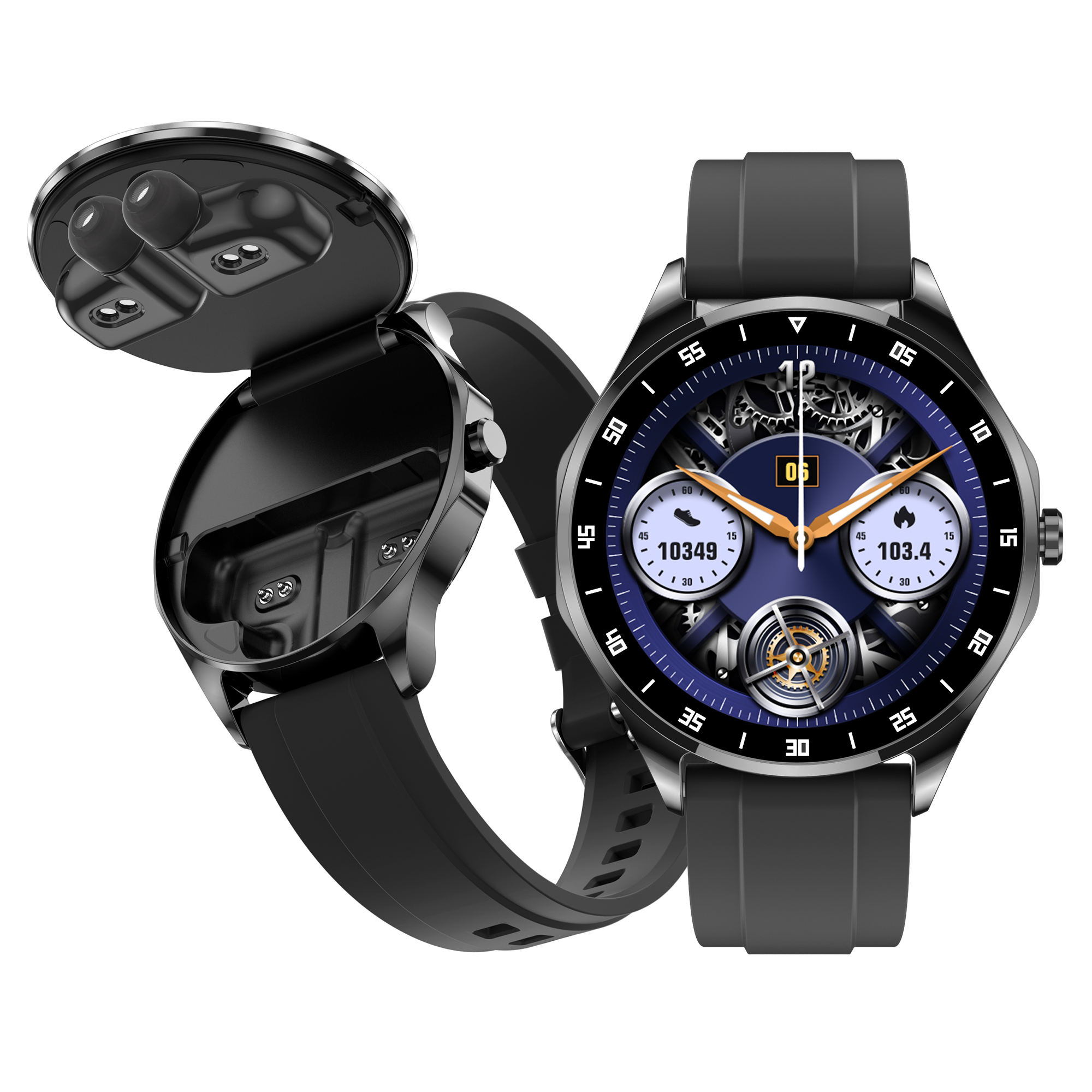 2 in 1 X20 Smartwatch 1.43inch Amoled Screen Wireless Charging Men Sports Fitness Smart Watch with Built-in Headphones